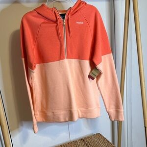 Reebok Women's‎ Color Block Hoodie - Coral and peach